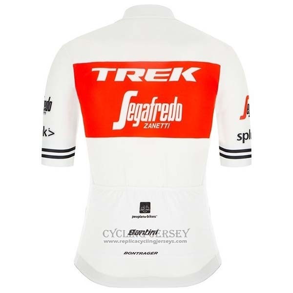 2019 Cycling Jersey Trek Segafredo White Red Short Sleeve And Bib Short